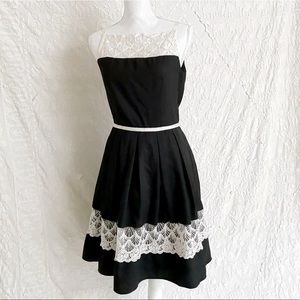 Minuet Black and White Cocktail Dress